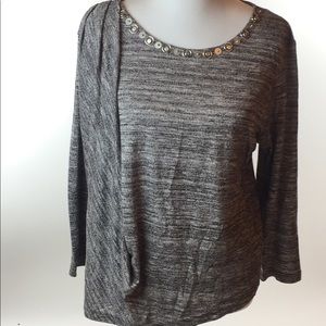 Ruby Road long sleeve Asymmetrical top large